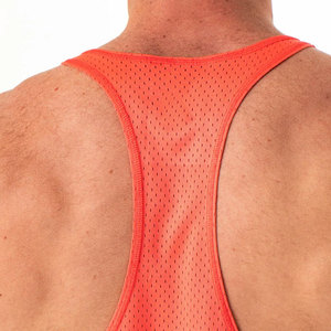 Camiseta sin mangas de tela de malla de algodón, de secado rápido, anti-bolitas, de corte largo y holgado, transpirable, para deporte, precio bajo, para pedidos al por mayor, de fabricante - Product Image 6