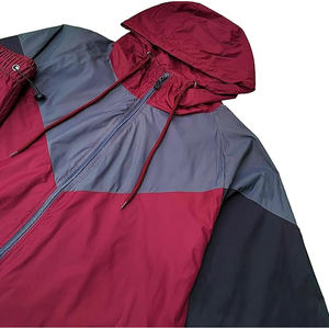 Custom Unisex Red Hooded Streetwear Tracksuit Jacket with Zipper Pocket Lightweight Cotton Solid Casual Winter Wear - Product Image 6