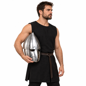 CASCO VIKINGO NORMANDO Hecho a Mano en Hierro de Calibre 18 y Acero Dulce para Recreaciones Históricas y Coleccionistas - Product Image 4