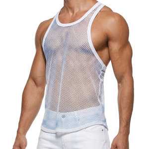 Vente flash - Débardeur transparent sexy en maille pour homme, débardeur transparent pour homme - Product Image 5