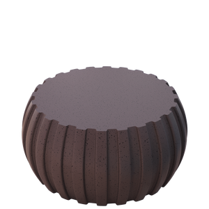 Mesa de Centro Moderna y Duradera de 35.43 Pulgadas, Diseño de Cemento MgO, Compatible con Interiores y Exteriores, Acabado Marrón Impermeable - Product Image 5