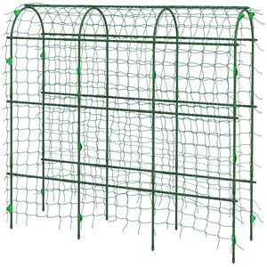 Traliccio ad arco in metallo a forma di A per piante rampicanti 17 x 72 x 72 verde, recinzione e cancello da giardino per esterni - Product Image 1