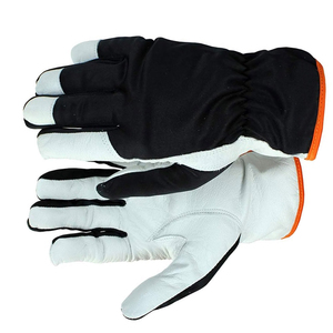 Heavy Duty Breathable Material Working <b>Driver</b> <b>Gloves</b> Industrial Work Men Long Lasting Goat Grain Leather Safety Driving <b>Gloves</b> - Product Image 3