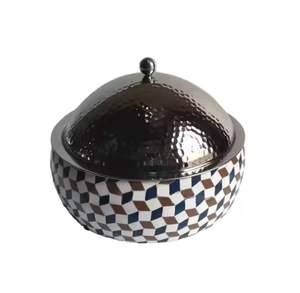 Elegante Tajín de Latón con Base, Estilo Marroquí, Calentador de Comida para Buffet, Ideal para Hoteles, Catering y Bodas - Product Image 5