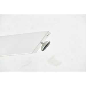 42.1\" White Mid-Century <b>Dining</b> <b>Table</b> with Mdf <b>Top</b> Pedestal Design for 4-6 People for Leisure Coffee or End <b>Table</b> Use - Product Image 4