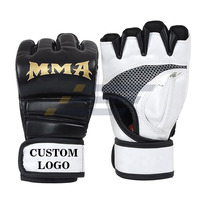 Gants de MMA personnalisés en gros d'usine, gants de grappling professionnels en cuir et PVC pour l'entraînement, tailles 8oz, prix abordable