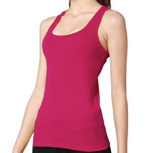 Camiseta sin mangas cómoda de algodón con cuello redondo para mujer, seda suave para entrenamiento y uso diario, versátil para capas, transpirable, personalizado - Product Image 1