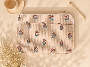 Funda acolchada de algodón para portátil de 14 y 15 pulgadas, con cierre de cremallera, 250 gsm, acolchado protector, interior espacioso - Product Image 3