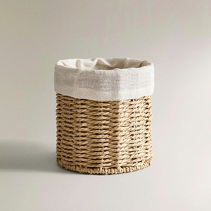 Cesta de almacenamiento de papel de nueva tendencia con interior de tela, fabricada en Vietnam con precio de mayoreo, OEM, ODM, dimensiones - Product Image 6