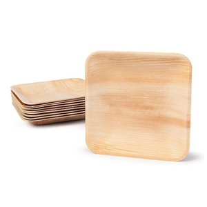 Nouvelles assiettes carrées compostables en feuilles de palmier de 7 pouces pour desserts et apéritifs, lot de 25 assiettes pour chocolats, biscuits et namkeen - Product Image 1