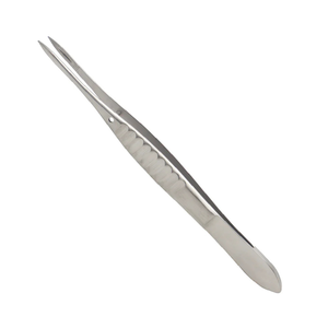 Pince conjunctivale Moorfield 0,5 mm à pointes rainurées 11 cm, outil réutilisable en acier inoxydable pour microchirurgie ophtalmique - Product Image 1