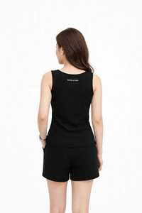 <b>Women's</b> <b>Black</b> Sequined Heart <b>Tank</b> <b>Top</b> Scoop Neck Sleeveless Casual Summer <b>Tops</b> - Product Image 5