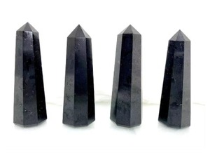Obelisco de Cuarzo Turmalinado Negro Pulido Natural, Torre de Feng Shui para Sanación, Protección del Amor Romántico, Decoración de Altar Energético - Product Image 6
