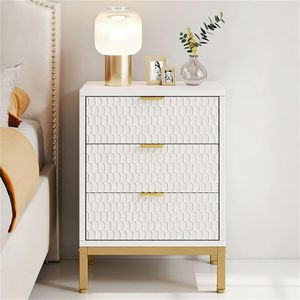 Modern <b>High</b> <b>Bedside</b> <b>Table</b> with Multiple Drawers for Storage Stylish Nightstand - Product Image 1