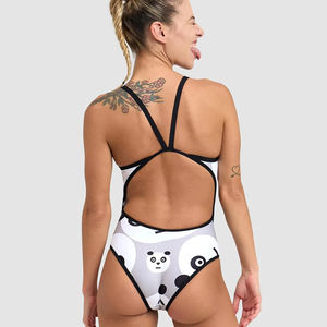 Maillot de bain une pièce personnalisé pour femme, imprimé, sportif, pour la natation, conception OEM, tenue de plage - Product Image 3