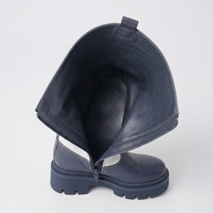 Botas de cuero para hombre con cremallera lateral hasta la rodilla, OEM, estilo urbano, botines largos de cuero, logotipo personalizado, botas de cuero de negocios para hombre hasta la rodilla - Product Image 4