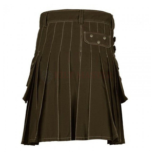 Kilt de tartán de lana para hombre, hecho a mano, tela resistente, correa de cintura ajustable, atuendo clásico de la herencia escocesa para exteriores y ocasiones formales - Product Image 5