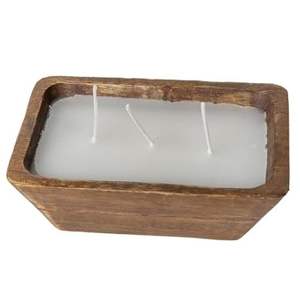 เทียนหอมทรงยาวสีขาวมินิมอล ตกแต่งด้วยไม้ธรรมชาติ สำหรับตกแต่งโต๊ะสไตล์โมเดิร์นรัสติก - Product Image 5