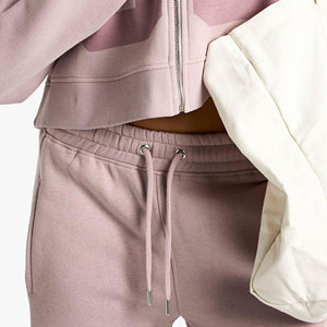 Custom Women's Winter Solid Hooded Cargo Tracksuit <b>Set</b> High Neck Crop Top and <b>Joggers</b> 2 Piece <b>Matching</b> Pockets Casual Outfit - Product Image 5