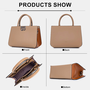Bolso Clásico de Cuero Genuino para Mujer con Asa Superior y Cierre de Broche, Color Borgoña, Dos Asas, Diseño Elegante para Uso Diario - Product Image 5