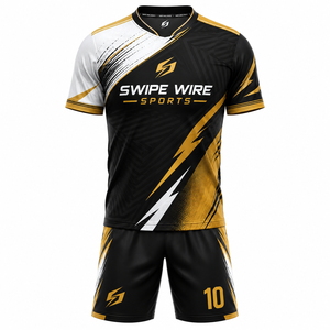 เสื้อฟุตบอลผู้ใหญ่แบบยูนิเซ็กซ์ โพลีเอสเตอร์ 100% พิมพ์ลายดิจิตอล ชื่อทีมและหมายเลข คอวี แขนสั้น ยืดหยุ่นได้ น้ำหนัก 140 กรัม ทรงปกติ - Product Image 3