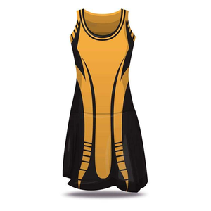 Fourniture en gros d'uniformes de netball professionnels, design en A avec velcro pour dossards, personnalisation de la marque - Product Image 6