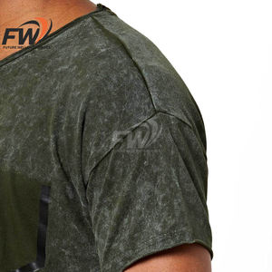 Camiseta de Alta Calidad con Lavado Ácido, Camiseta de Buena Calidad con Lavado Ácido, Ropa Casual, Camiseta Lisa con Lavado Ácido, Corte Ajustado para Hombre - Product Image 6