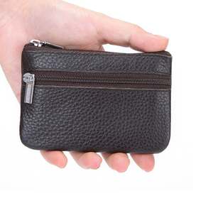 Genuine leather coin purse Compact small <b>wallet</b> Mini coin <b>holder</b> for women Vintage leather pouch - Product Image 4