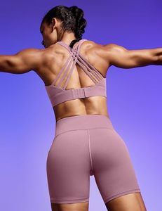 Women Support Sports Bra for Running Gym and Yoga <b>Strappy</b> Workout <b>Top</b> Removable Padding Soft Breathable Activewear - Product Image 5