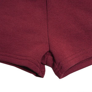 Shorts de sport pour enfants et tout-petits, couleur bordeaux, taille élastique, séchage rapide, respirant, poches latérales, cordon de serrage, uni, pour garçons - Product Image 6