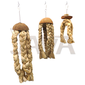 Juguetes Ecológicos para Pájaros de Java, Modelo de Medusa Hecho con Tallo de Plátano y Cáscara de Coco, Hecho en Indonesia - Product Image 3