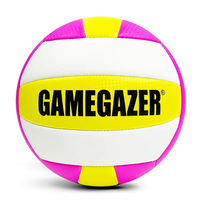 Ballon de volley-ball GAMEGAZER MS-VB1007 Taille 5 Poids 260-280G et Circonférence 650-670MM avec Toucher Doux Personnalisé pour l'Entraînement et Couture à la Machine