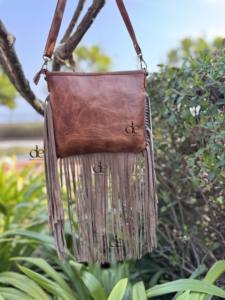 Sac à bandoulière unique en cuir de vachette à franges, style bohème vintage, avec poils, pour femme - Product Image 3