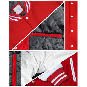 Streetwear 2025 New Arrival Letterman <b>Jackets</b> Wholesale Price College Baseball Player <b>Leather</b> Sleeves Varsity <b>Jacket</b> For Men - Product Image 6