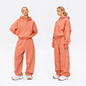 Ensemble de survêtement personnalisé pour homme, imprimé, 100 % coton, coupe ajustée, avec sweat à capuche zippé et pantalon de survêtement large, coupe décontractée, coupe-vent, idéal pour l'hiver - Product Image 6