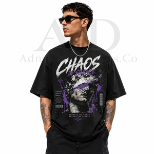 T-shirt graphique surdimensionné personnalisé OEM |   T-shirt streetwear vintage en coton épais – Fabrication usine - Product Image 3