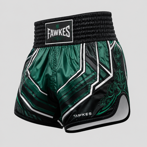 Fawkes Men's for Canvas Muay Thai <b>Shorts</b> <b>Silver</b> Solid Drawstring Closure Sporty Design Breathable Eco-Friendly Waterproof - Product Image 3