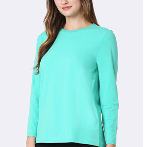 เสื้อแรชการ์ดแขนยาวสำหรับผู้หญิง สีเขียวอมฟ้า ป้องกันรังสียูวี เสื้อแขนยาวสำหรับกิจกรรมกลางแจ้ง - Product Image 5