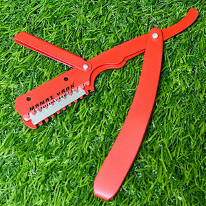 มีดโกนหนวดแบบมืออาชีพ ใบมีดตรง พับได้ ทำจากสแตนเลส คมกริบ พร้อมระบบล็อคแบบสวิง สำหรับโกนหนวดอย่างแม่นยำ - Product Image 1