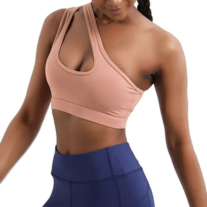Custom Adjustable Spandex Padded Women Fitness Workout Training Running <b>Gym</b> Yoga Sports Women's Sports Bra Racerback Design - Product Image 6