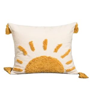 Cojín de Algodón Tejido Cómodo y Agradable para la Piel, con Estampado, Tela Suave y Transpirable, Elegante y Decorativo para Sofá Cama, para Todas las Estaciones - Product Image 4