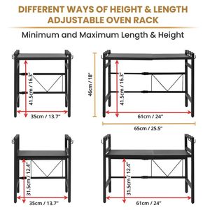 2 Tier Over The Range Microwave <b>Stand</b> Metal <b>Dish</b> Rack with Hooks storage rack commercial kitchen storage rack metal kitchen - Product Image 5