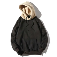 Sweat-shirts à capuche pour hommes 100 % coton, coupe classique, doublure polaire hiver, poche, écologiques, imprimés personnalisés, style streetwear décontracté uni