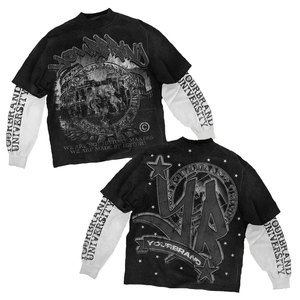 Camiseta de Hombre con Estampado Informal de Algodón Suave y Transpirable, Estilo Urbano Atemporal con Gráficos Impresos - Product Image 1