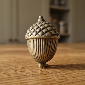 Antique Brass Cast Iron Acorn <b>Knobs</b> Hot Selling Industrial <b>Ceramic</b> <b>Drawer</b> Cabinet Handle Pulls Kitchen Bedroom Wardrobe Dresser - Product Image 3