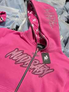 Sudaderas con Capucha de Algodón para Hombre, Diseño Moderno con Pedrería, Cierre de Cremallera, Precio Bajo, Estilo Único, Nueva Llegada, Calidad Premium - Product Image 3