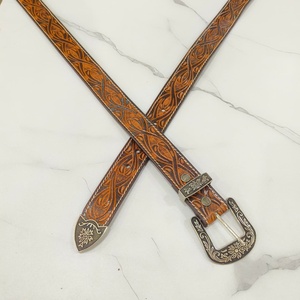 Cinturones Unisex de Cuero Genuino Estilo Western con Diseño Floral Grabado a Mano, Juego de 6 Piezas, Tendencia Vintage 2026 - Product Image 2