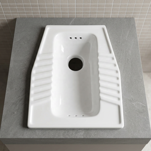 Vistaar <b>Ceramic</b> White Eastern Squatting <b>Pan</b> Toilet 20 Inch Water Closet for African Bathroom Projects - Product Image 6