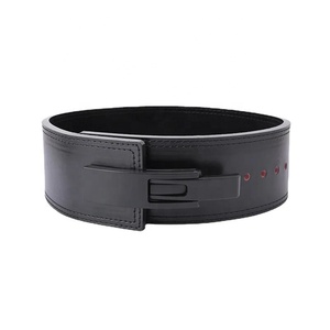Ceinture de musculation en cuir réglable avec soutien lombaire pour l'entraînement en force, unisexe, noire et bleue, fermeture à boucle - Product Image 2