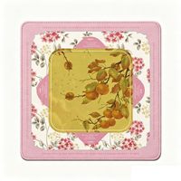 Tapis de Mahjong Américain en Caoutchouc 80cm Carré Motif Floral Élégant Surface de Jeu de Divertissement Marque Privée Vente au Détail E-commerce